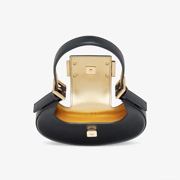 Cheap In Cookie Fendi Hobo Leather Calf Mini Black Bag 0506